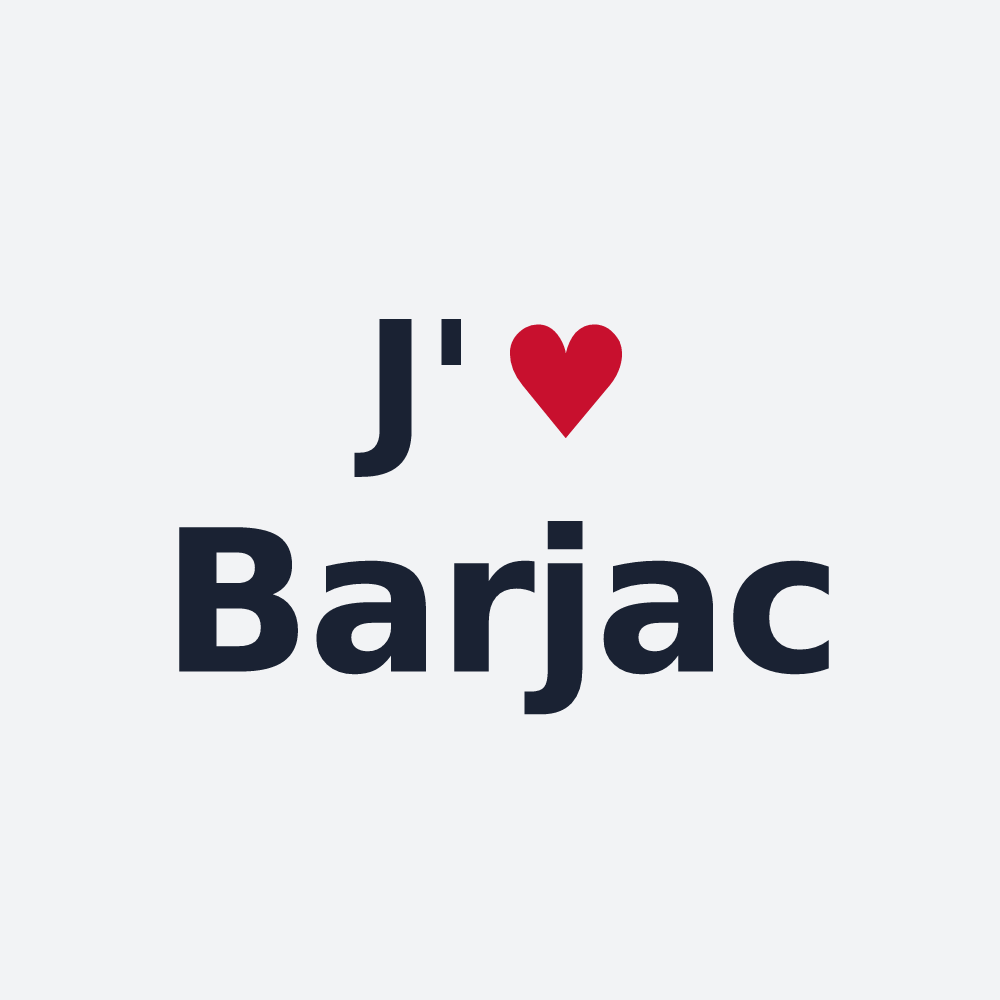 Poster personnalisé Barjac — design J'aime Barjac