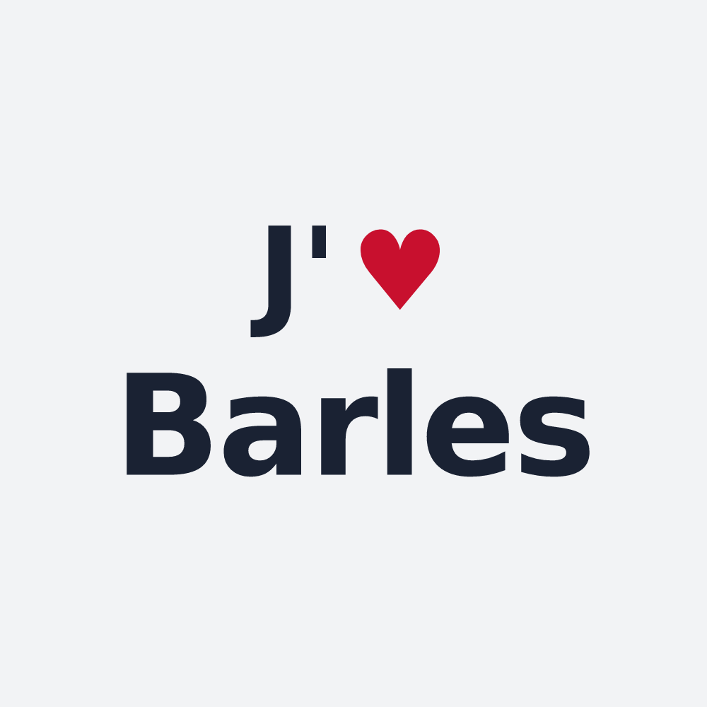 Poster personnalisé Barles — design J'aime Barles