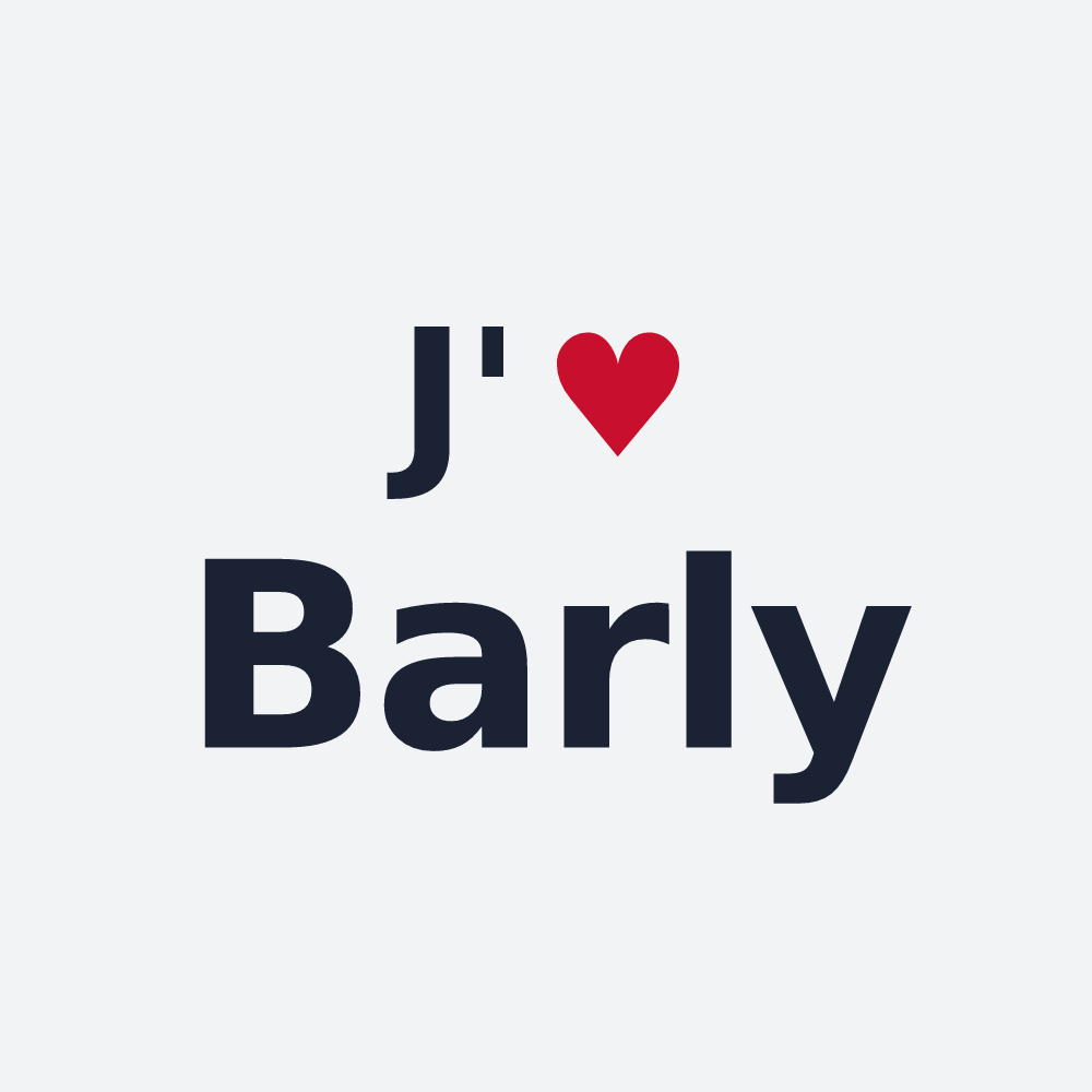 Poster personnalisé Barly — design J'aime Barly