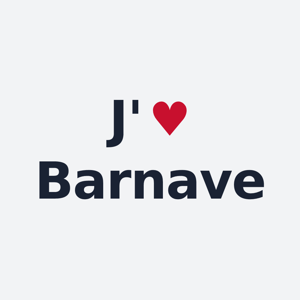 Poster personnalisé Barnave — design J'aime Barnave