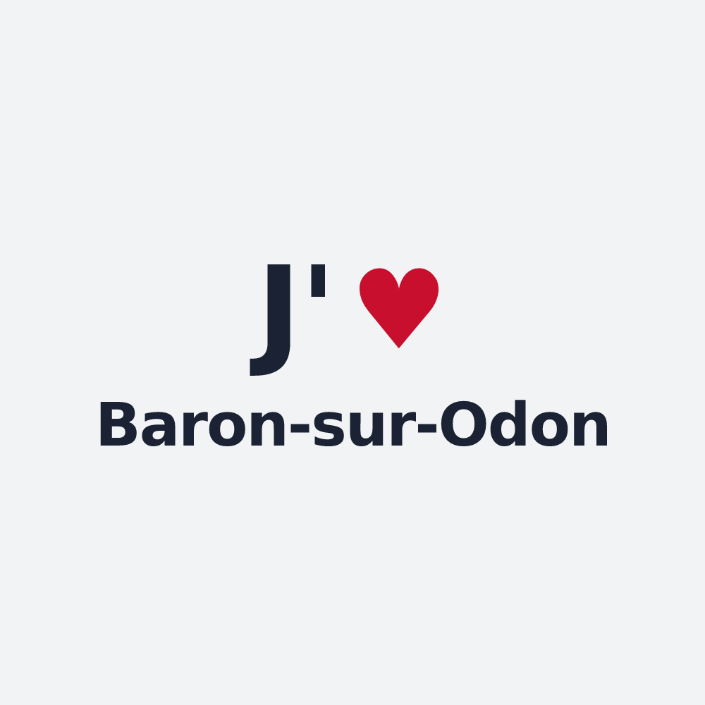 Poster personnalisé Baron-sur-Odon — design J'aime Baron-sur-Odon