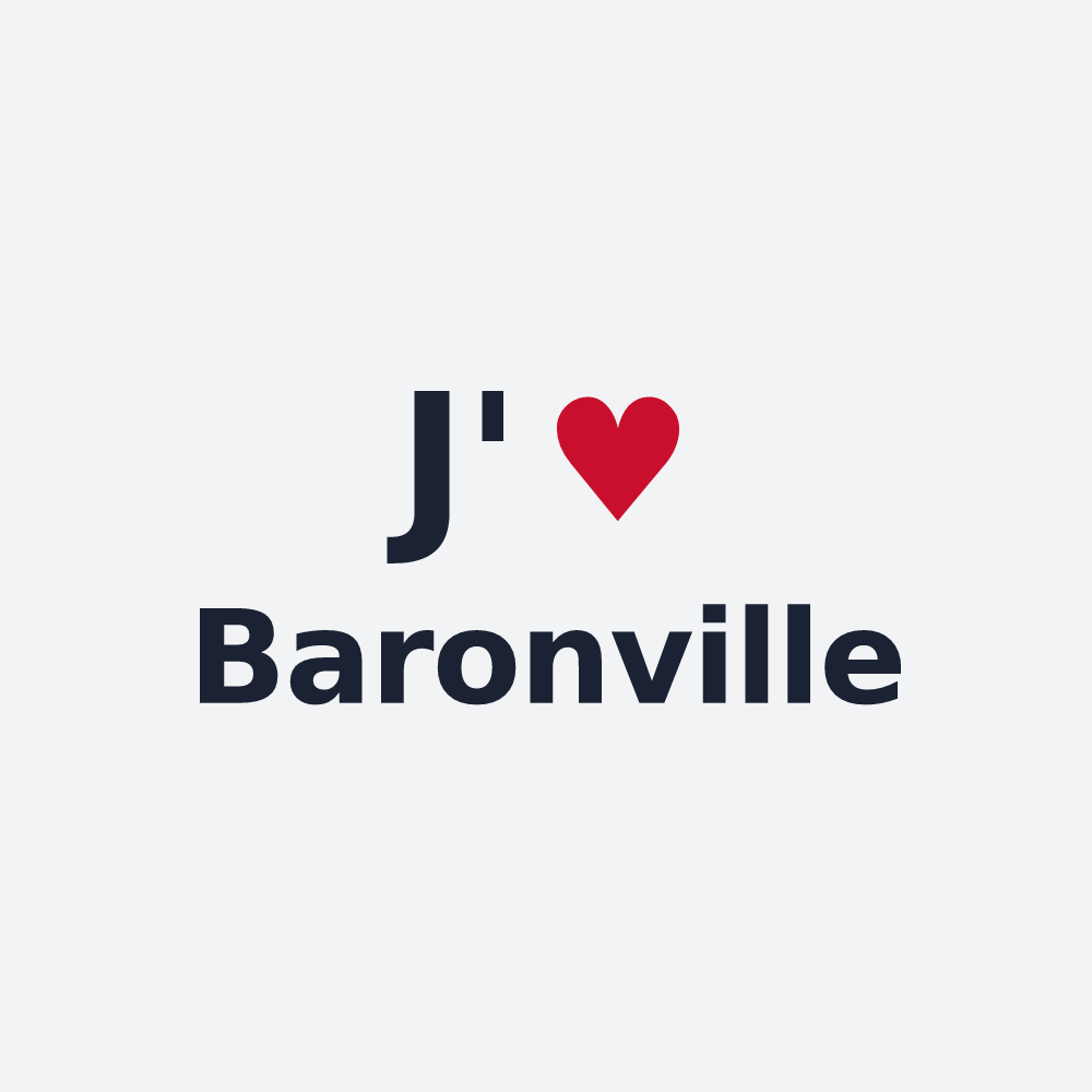 Poster personnalisé Baronville — design J'aime Baronville
