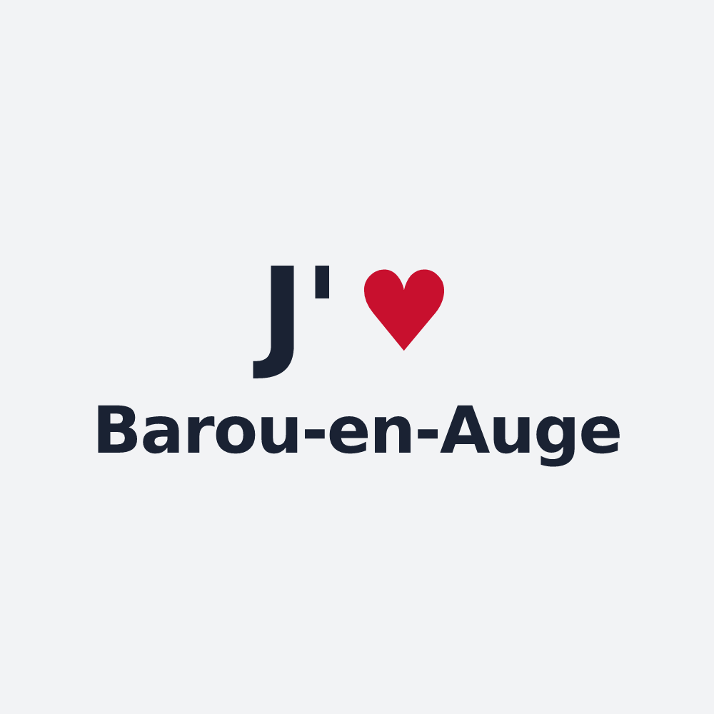 Poster personnalisé Barou-en-Auge — design J'aime Barou-en-Auge