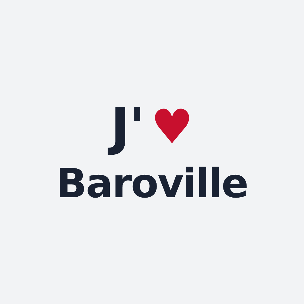 Poster personnalisé Baroville — design J'aime Baroville
