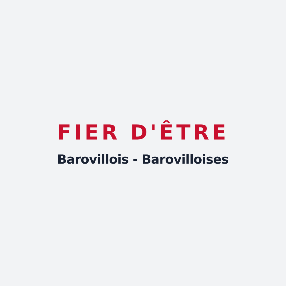 Poster « Fier d'être Barovillois - Barovilloises » — design pour Baroville