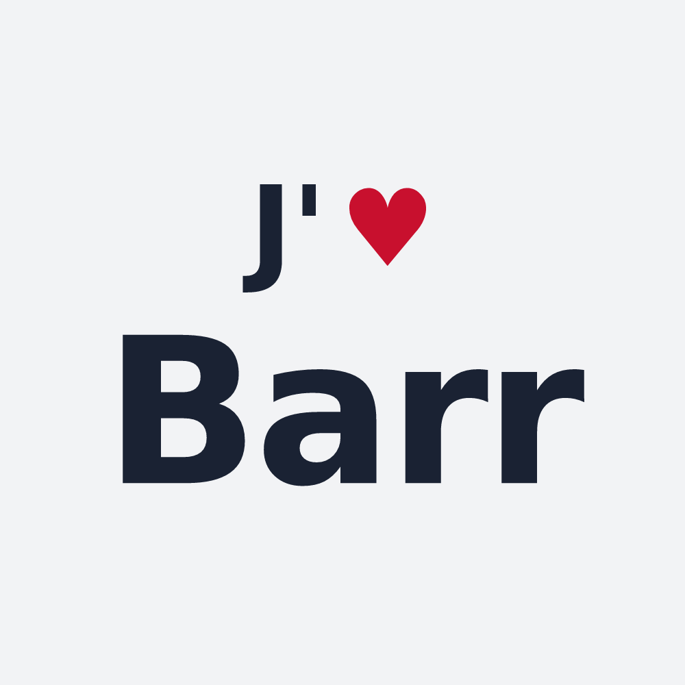 Poster personnalisé Barr — design J'aime Barr