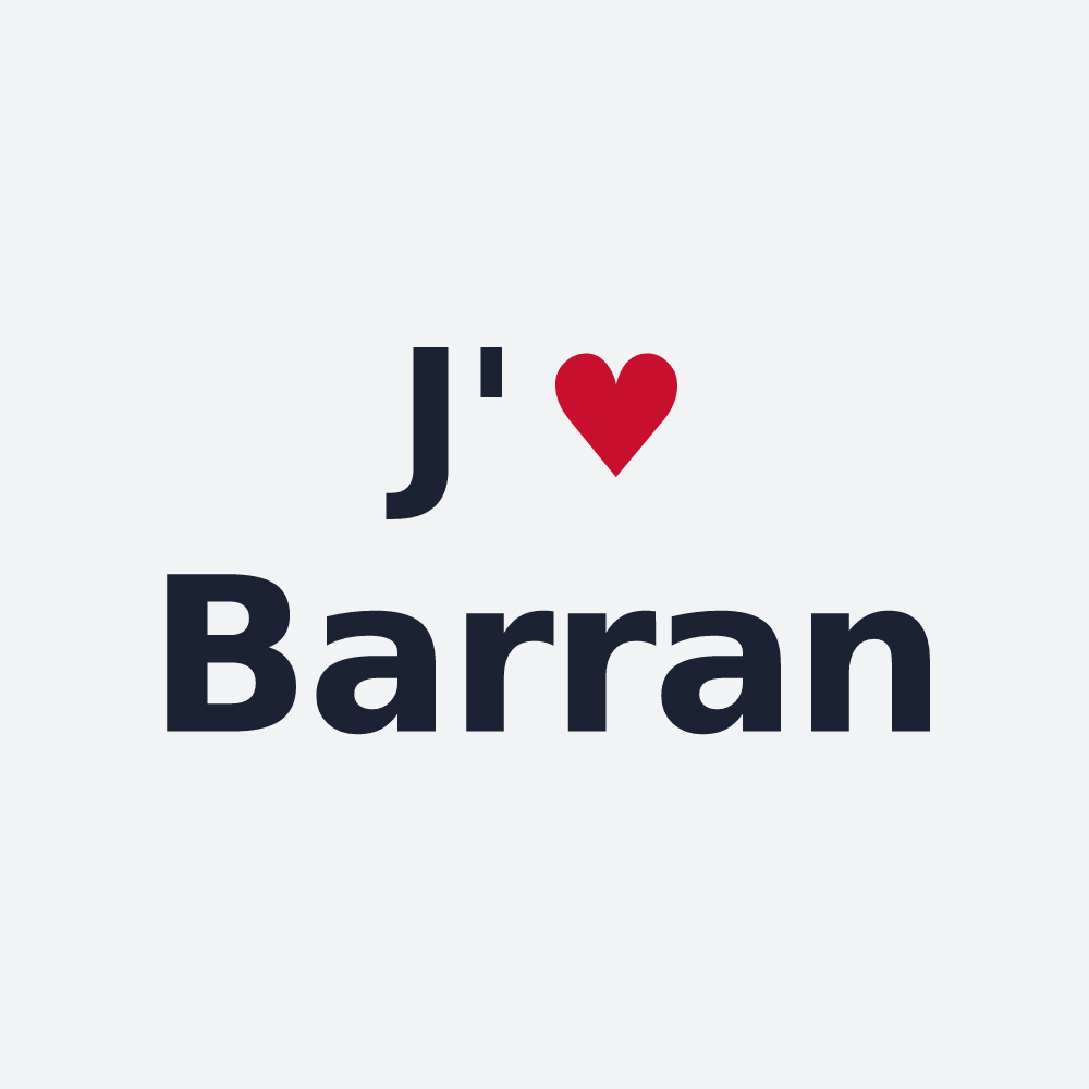 Poster personnalisé Barran — design J'aime Barran