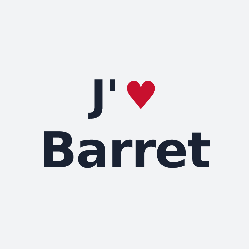 Poster personnalisé Barret — design J'aime Barret