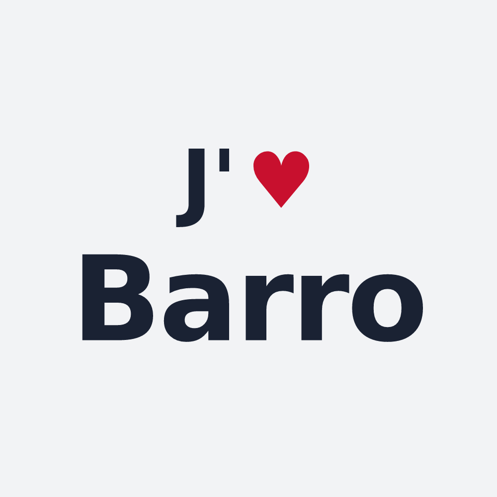 Poster personnalisé Barro — design J'aime Barro