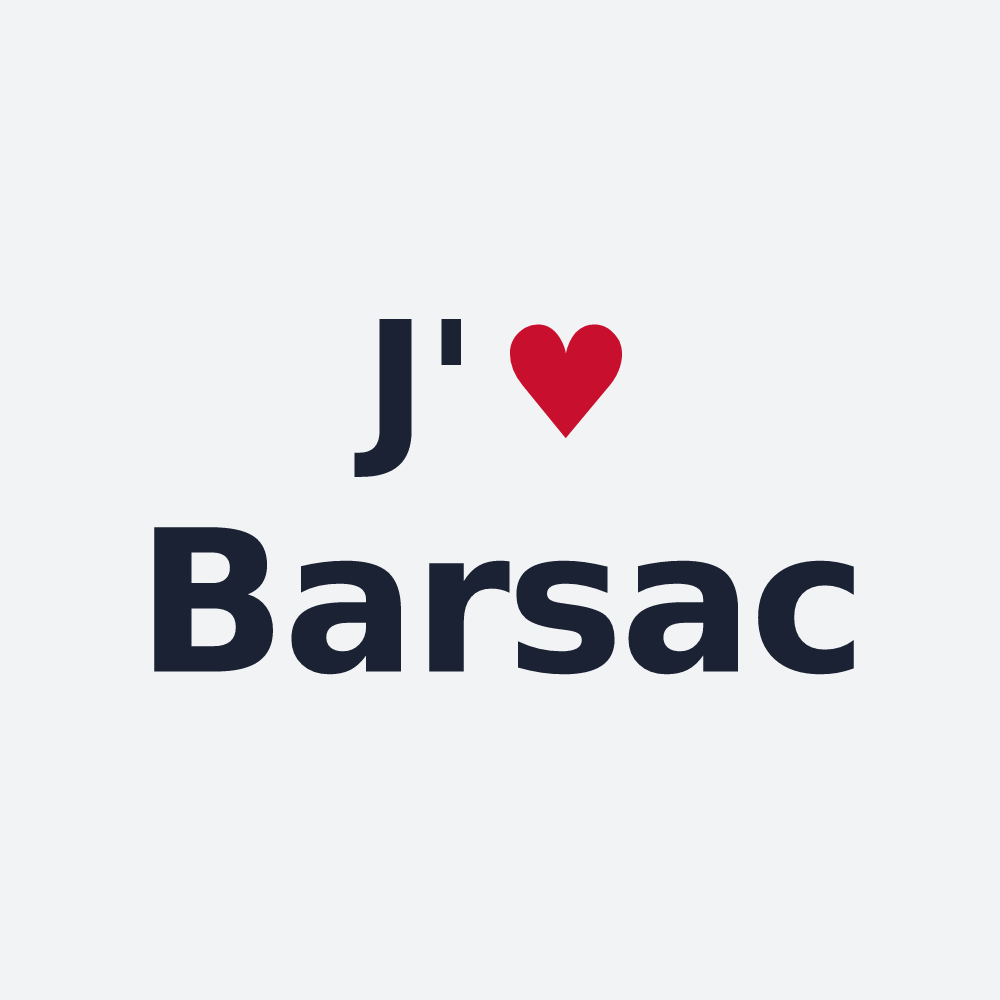 Poster personnalisé Barsac — design J'aime Barsac
