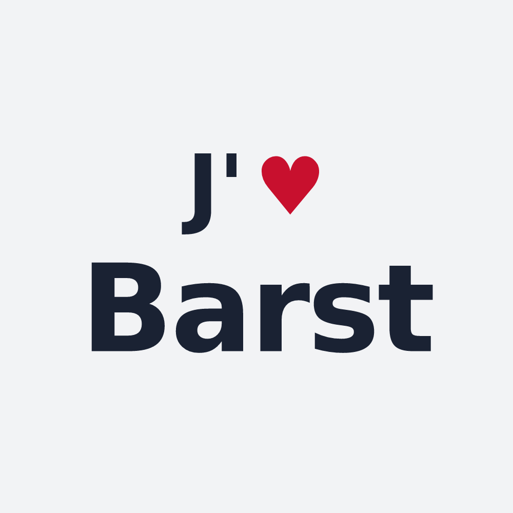 Poster personnalisé Barst — design J'aime Barst