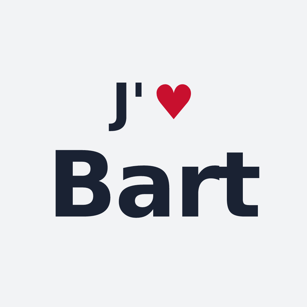 Poster personnalisé Bart — design J'aime Bart