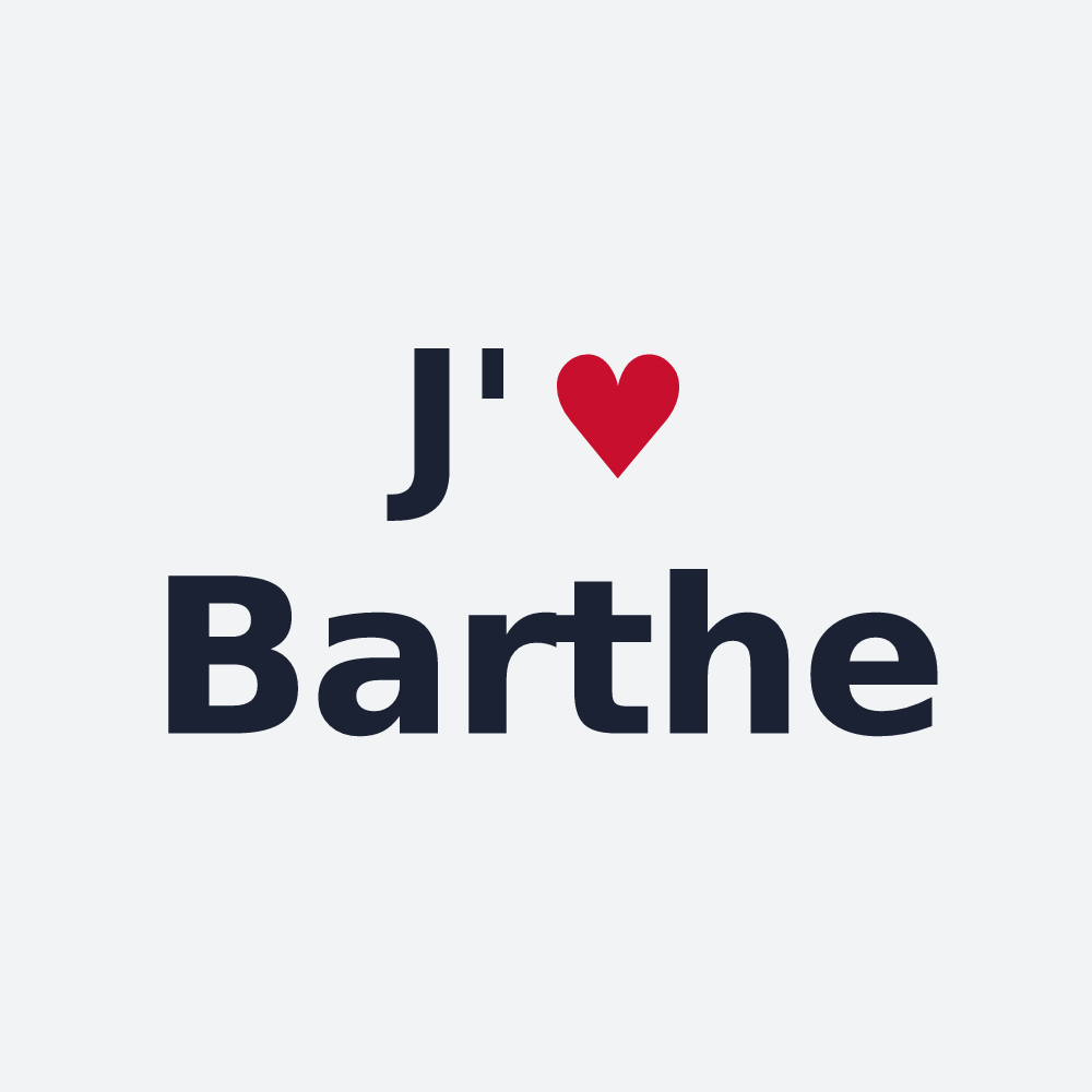 Poster personnalisé Barthe — design J'aime Barthe