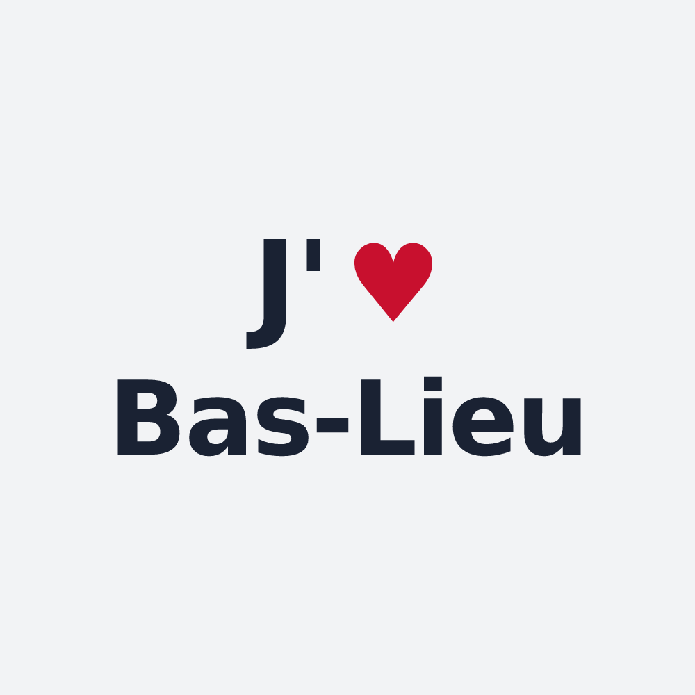 Poster personnalisé Bas-Lieu — design J'aime Bas-Lieu