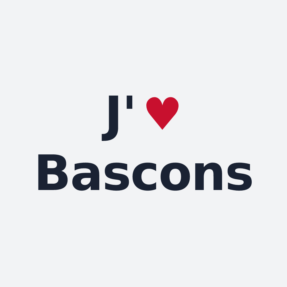 Poster personnalisé Bascons — design J'aime Bascons