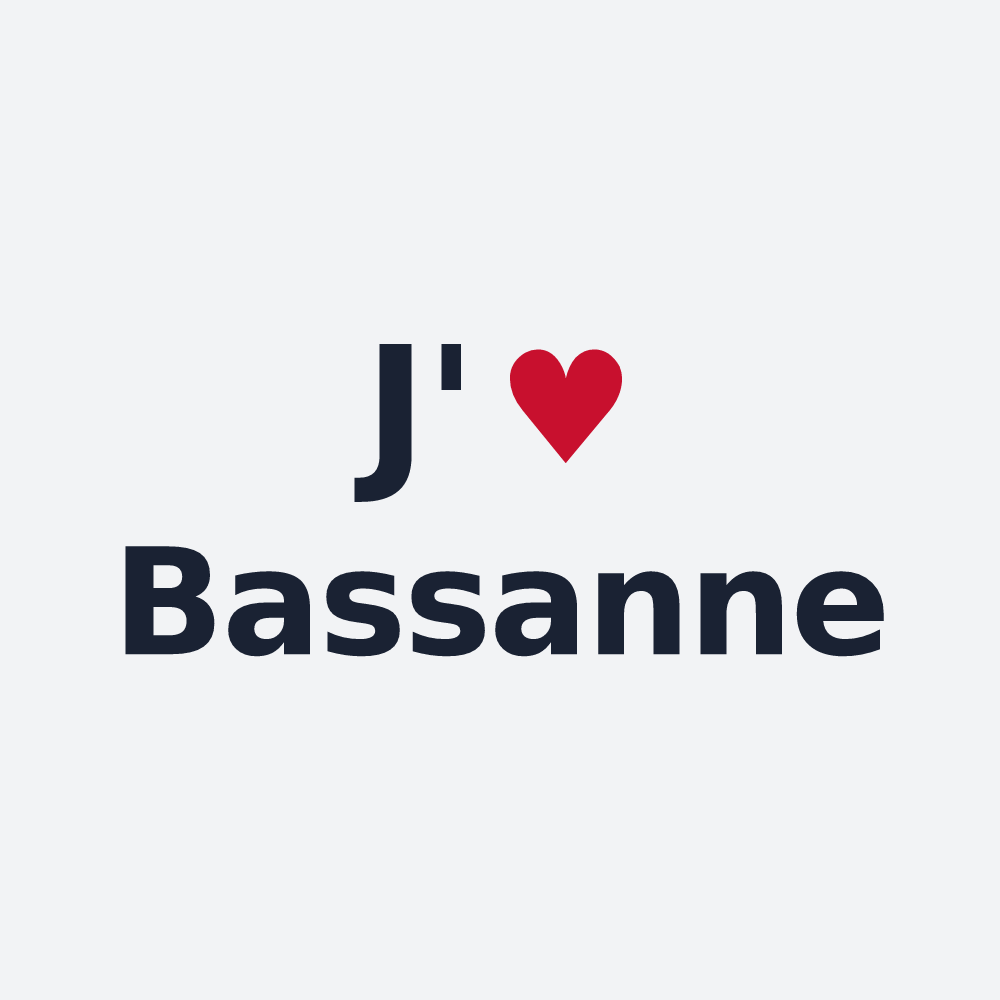 Poster personnalisé Bassanne — design J'aime Bassanne