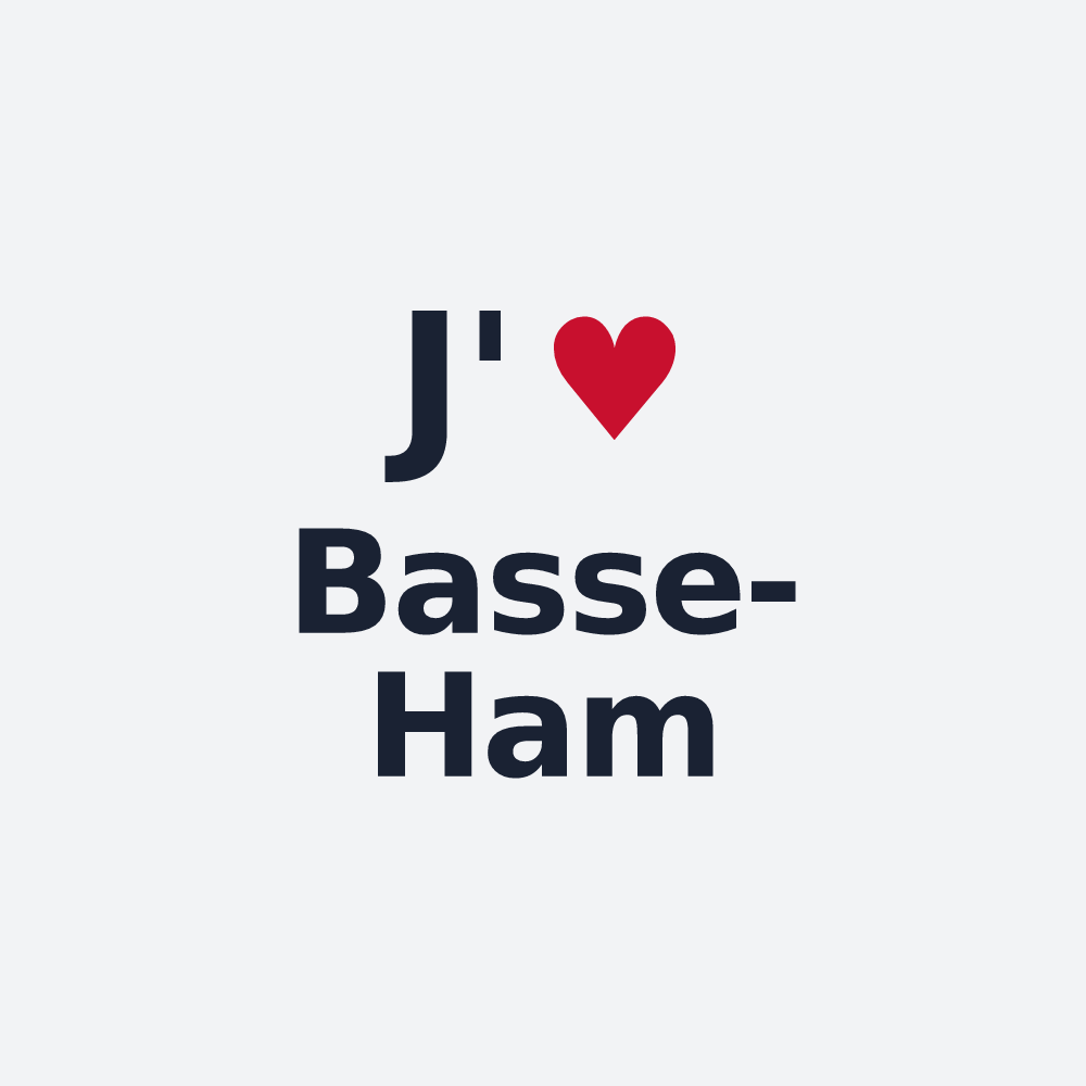 Poster personnalisé Basse-Ham — design J'aime Basse-Ham