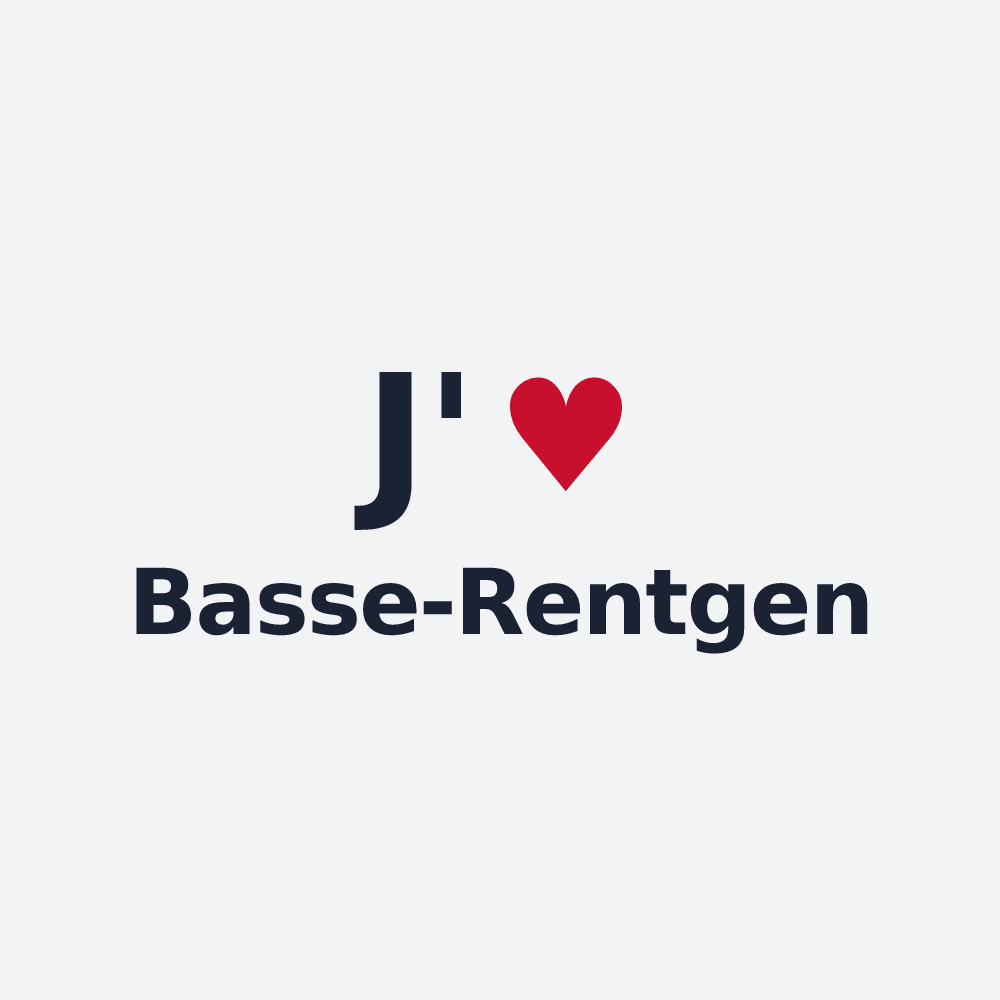 Poster personnalisé Basse-Rentgen — design « J'aime Basse-Rentgen » imprimé sur le poster