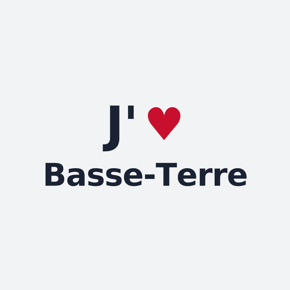 Poster personnalisé Basse-Terre — design J'aime Basse-Terre