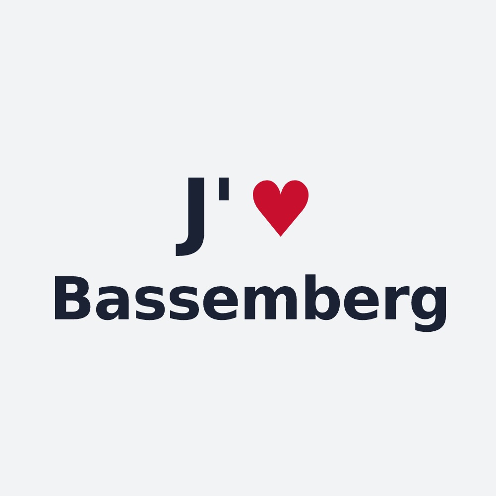 Poster personnalisé Bassemberg — design J'aime Bassemberg