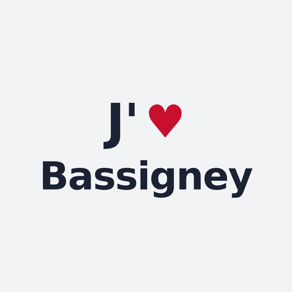Poster personnalisé Bassigney — design J'aime Bassigney