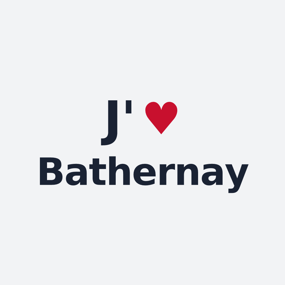 Poster personnalisé Bathernay — design J'aime Bathernay