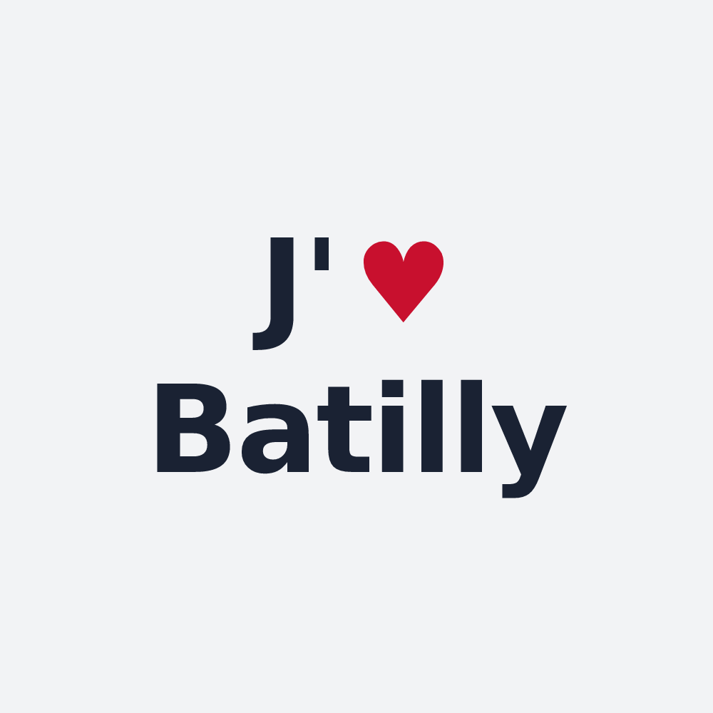 Poster personnalisé Batilly — design J'aime Batilly