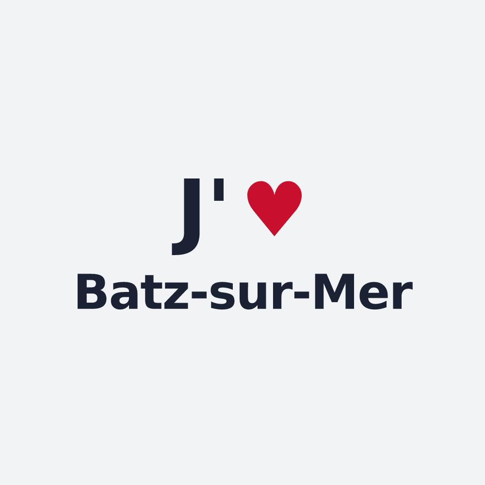 Poster personnalisé Batz-sur-Mer — design J'aime Batz-sur-Mer