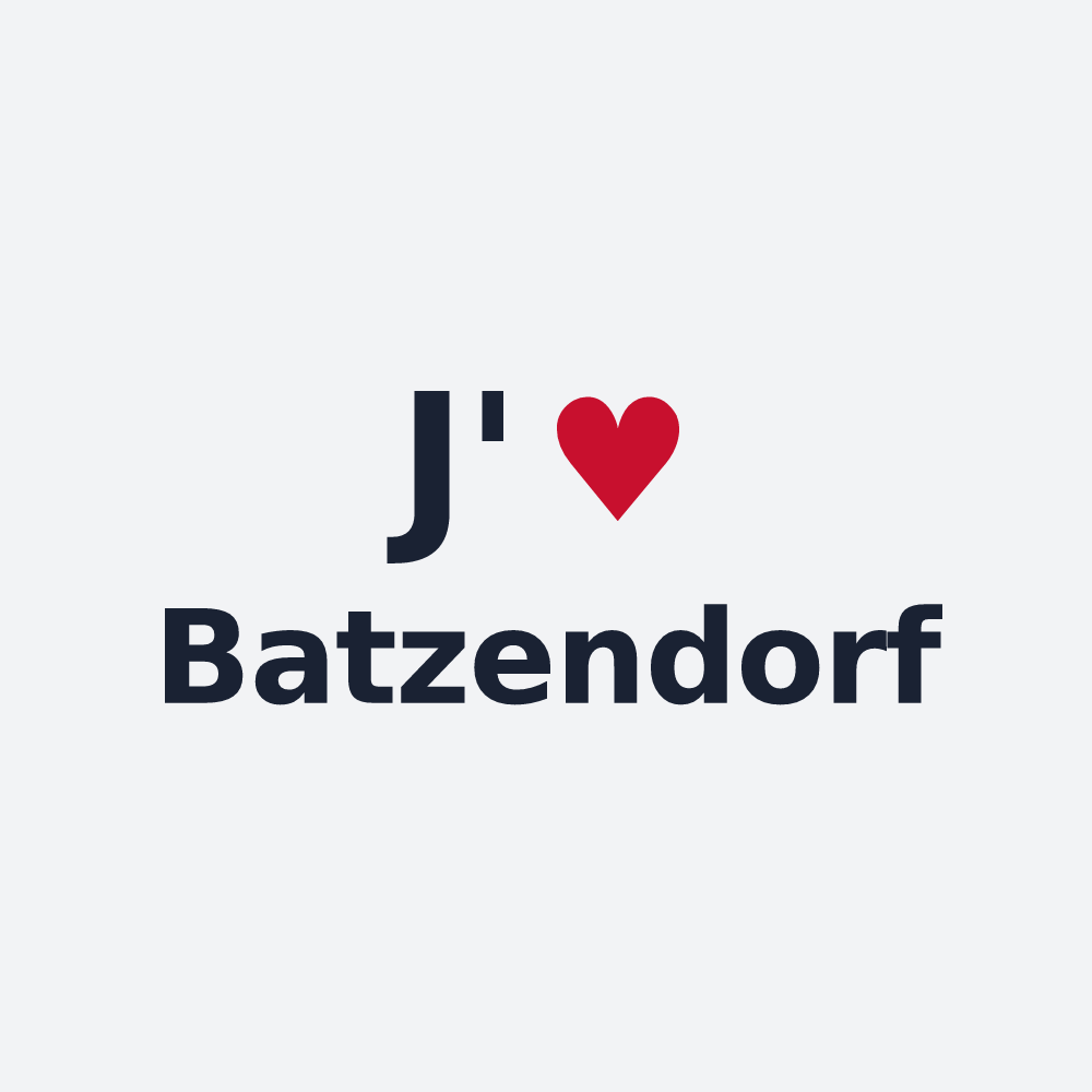 Poster personnalisé Batzendorf — design J'aime Batzendorf
