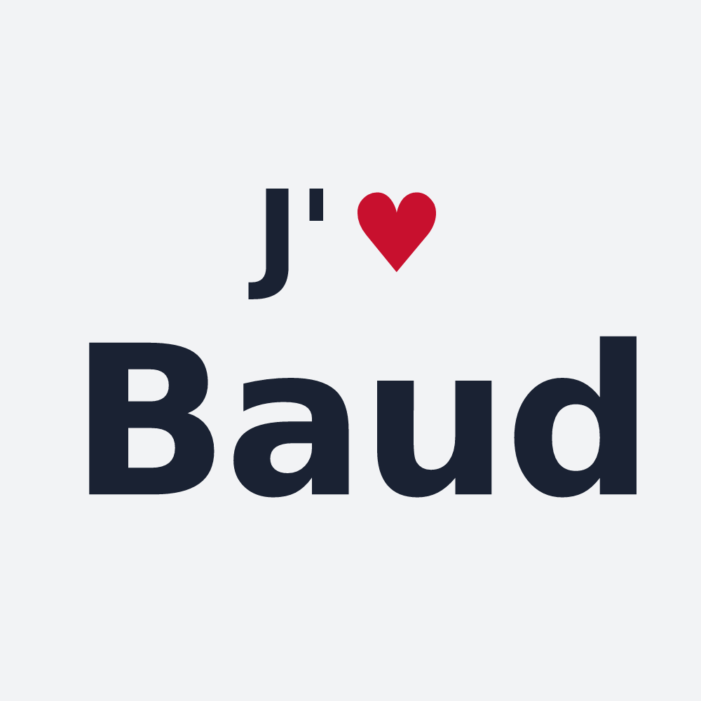 Poster personnalisé Baud — design J'aime Baud