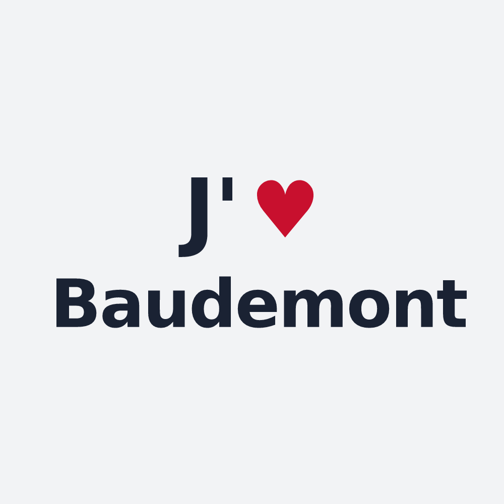 Poster personnalisé Baudemont — design J'aime Baudemont