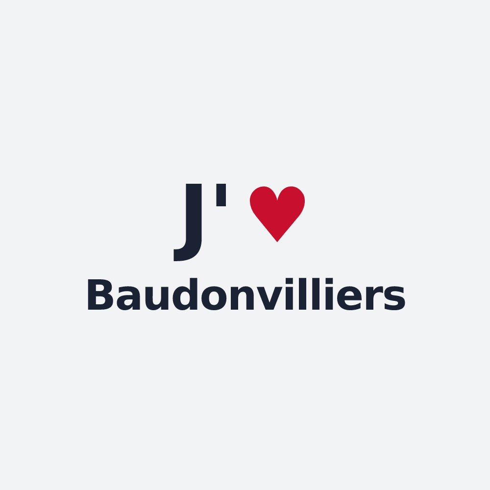 Poster personnalisé Baudonvilliers — design J'aime Baudonvilliers