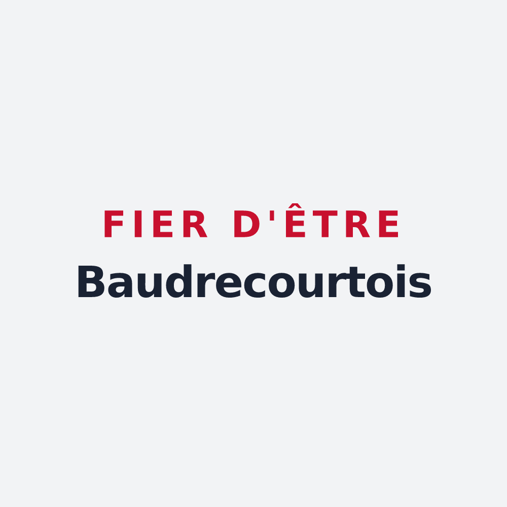 Poster « Fier d'être Baudrecourtois » — design pour Baudrecourt