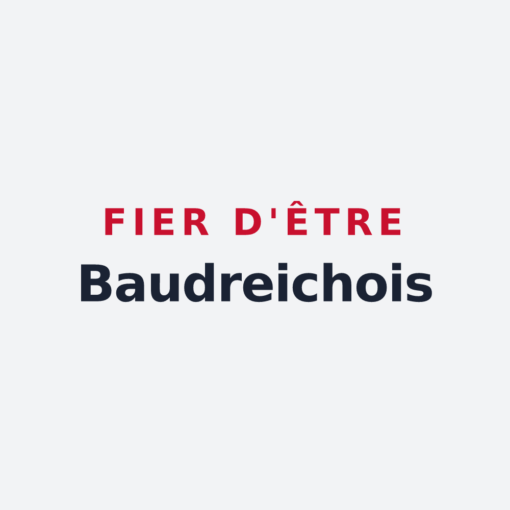 Poster « Fier d'être Baudreichois » — design pour Baudreix