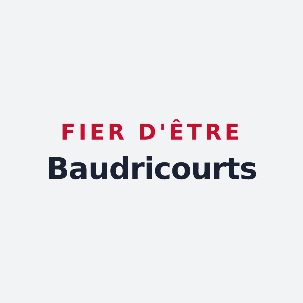 Poster « Fier d'être Baudricourts » — design pour Baudrières