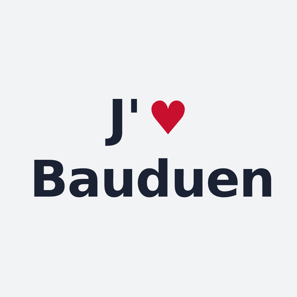 Poster personnalisé Bauduen — design J'aime Bauduen