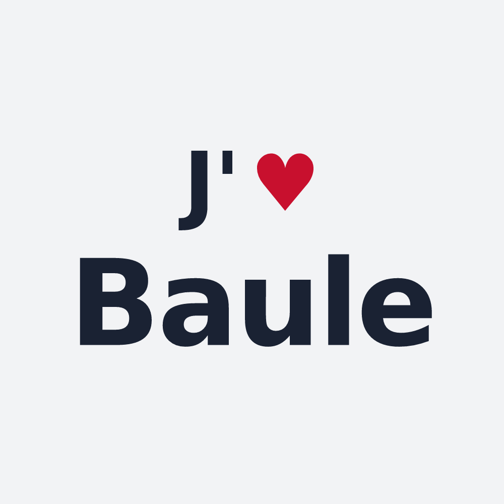 Poster personnalisé Baule — design J'aime Baule