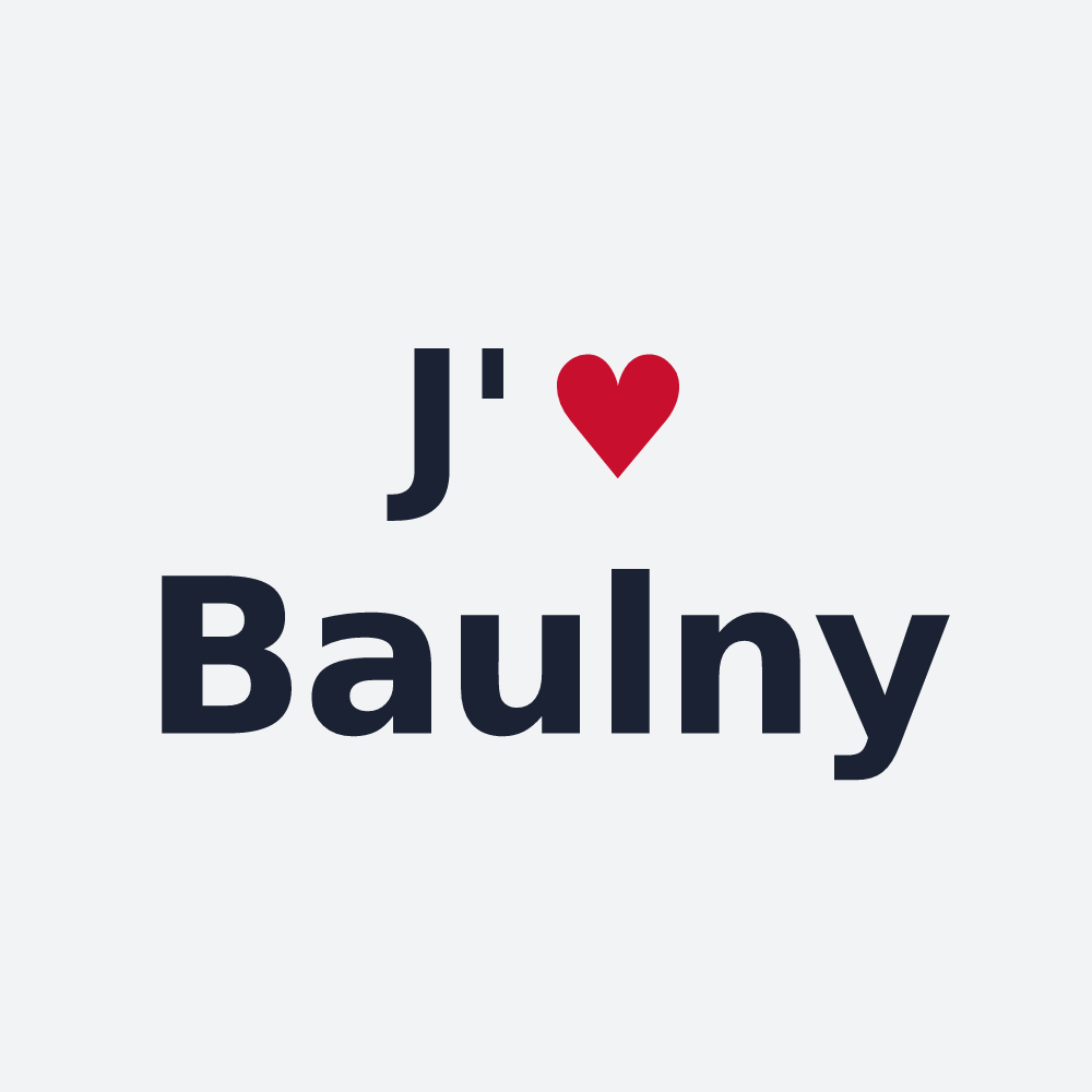Poster personnalisé Baulny — design J'aime Baulny