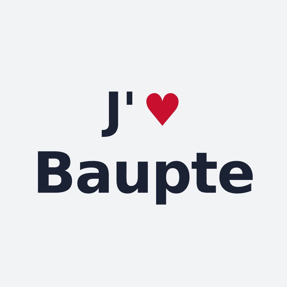 Poster personnalisé Baupte — design J'aime Baupte