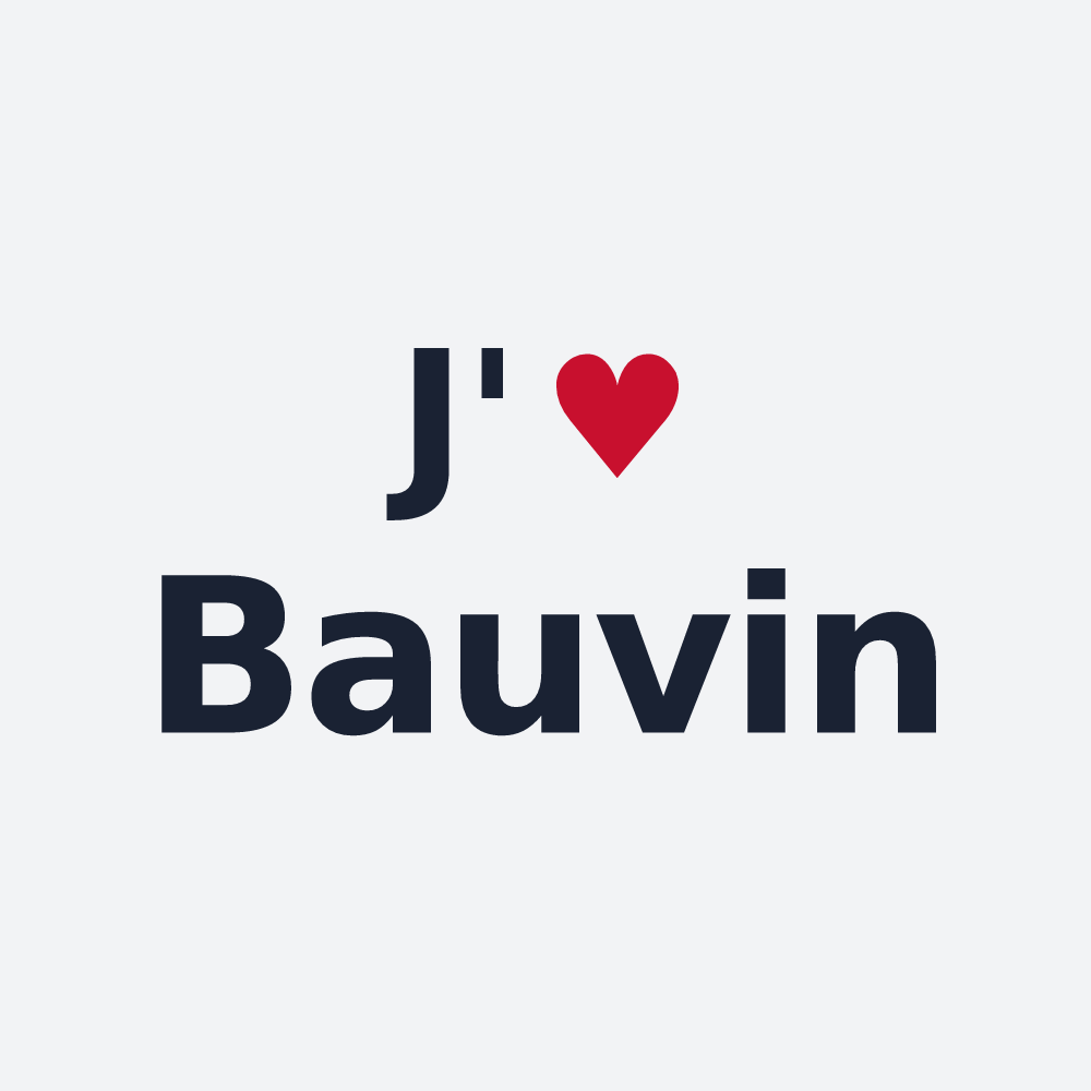 Poster personnalisé Bauvin — design J'aime Bauvin
