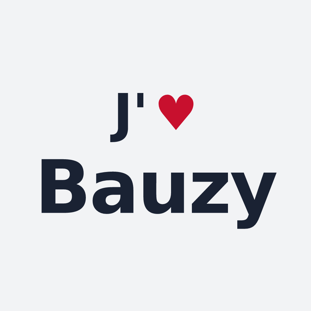 Poster personnalisé Bauzy — design J'aime Bauzy