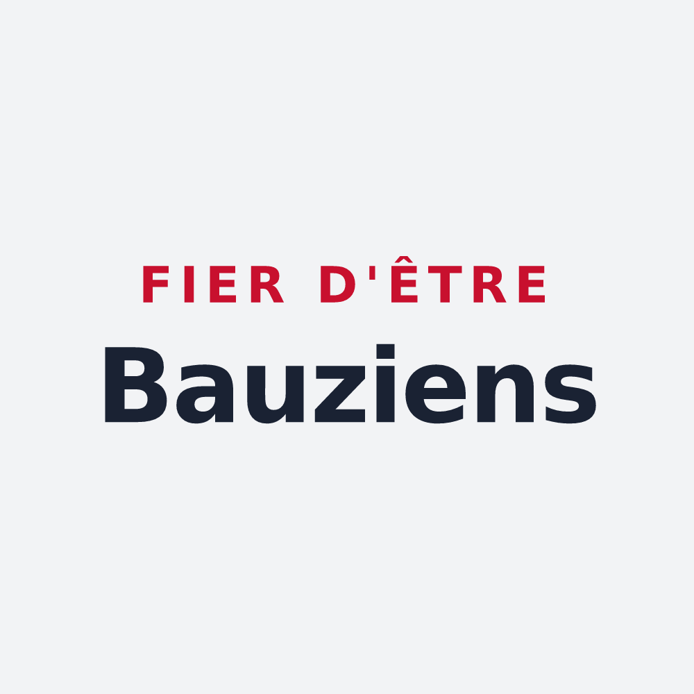 Poster « Fier d'être Bauziens » — design pour Bauzy