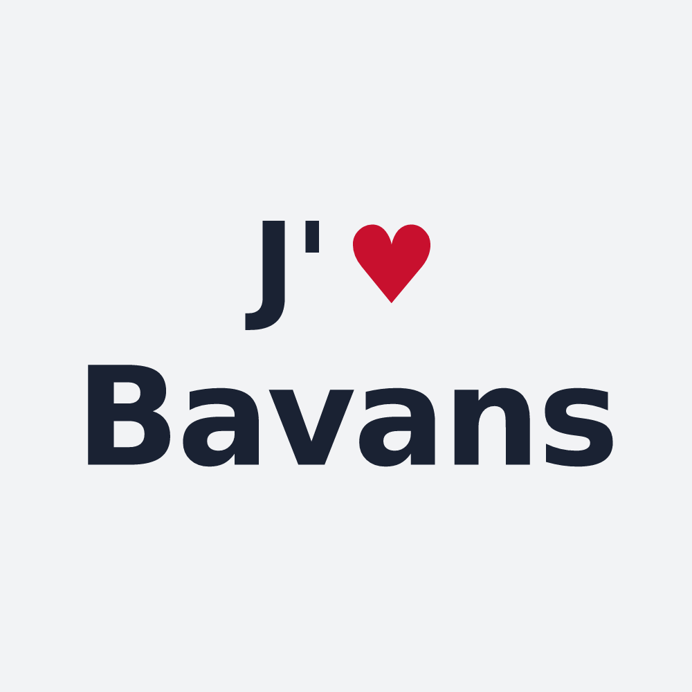 Poster personnalisé Bavans — design J'aime Bavans