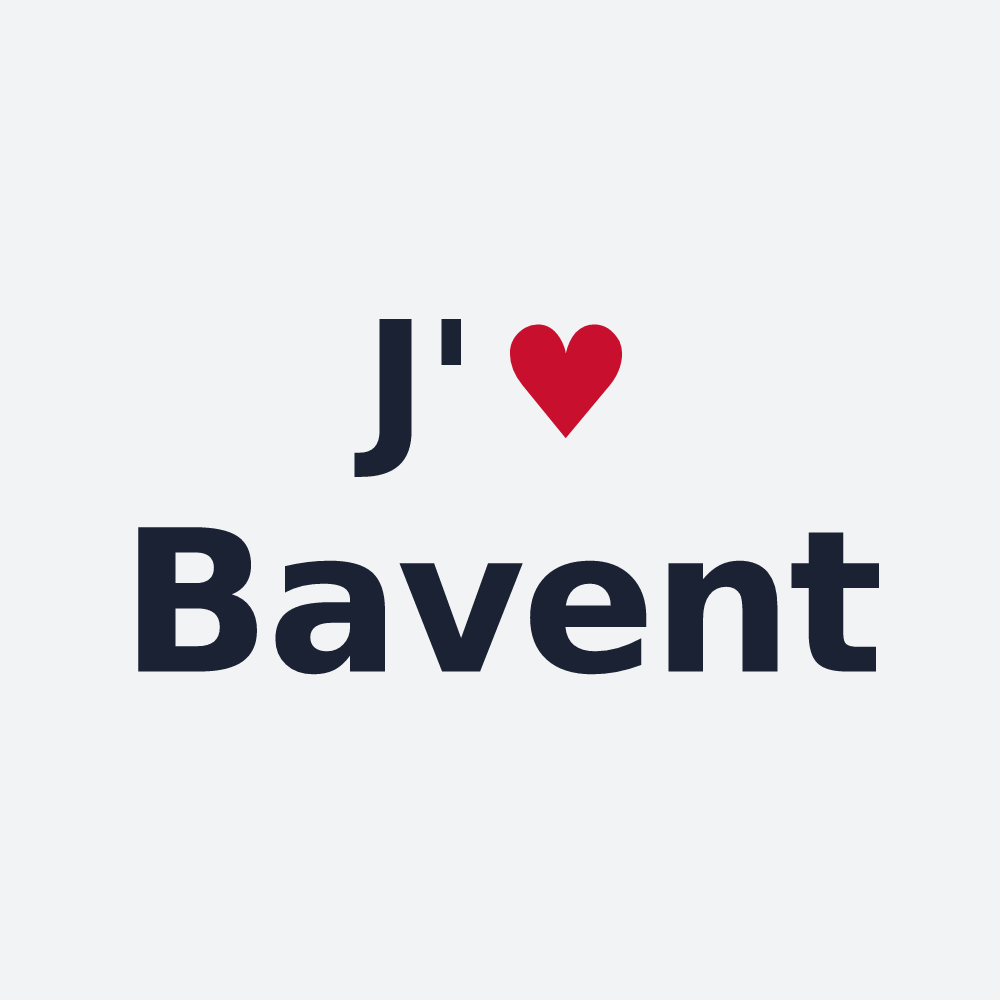 Poster personnalisé Bavent — design « J'aime Bavent » imprimé sur le poster