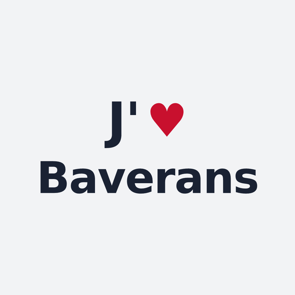 Poster personnalisé Baverans — design J'aime Baverans