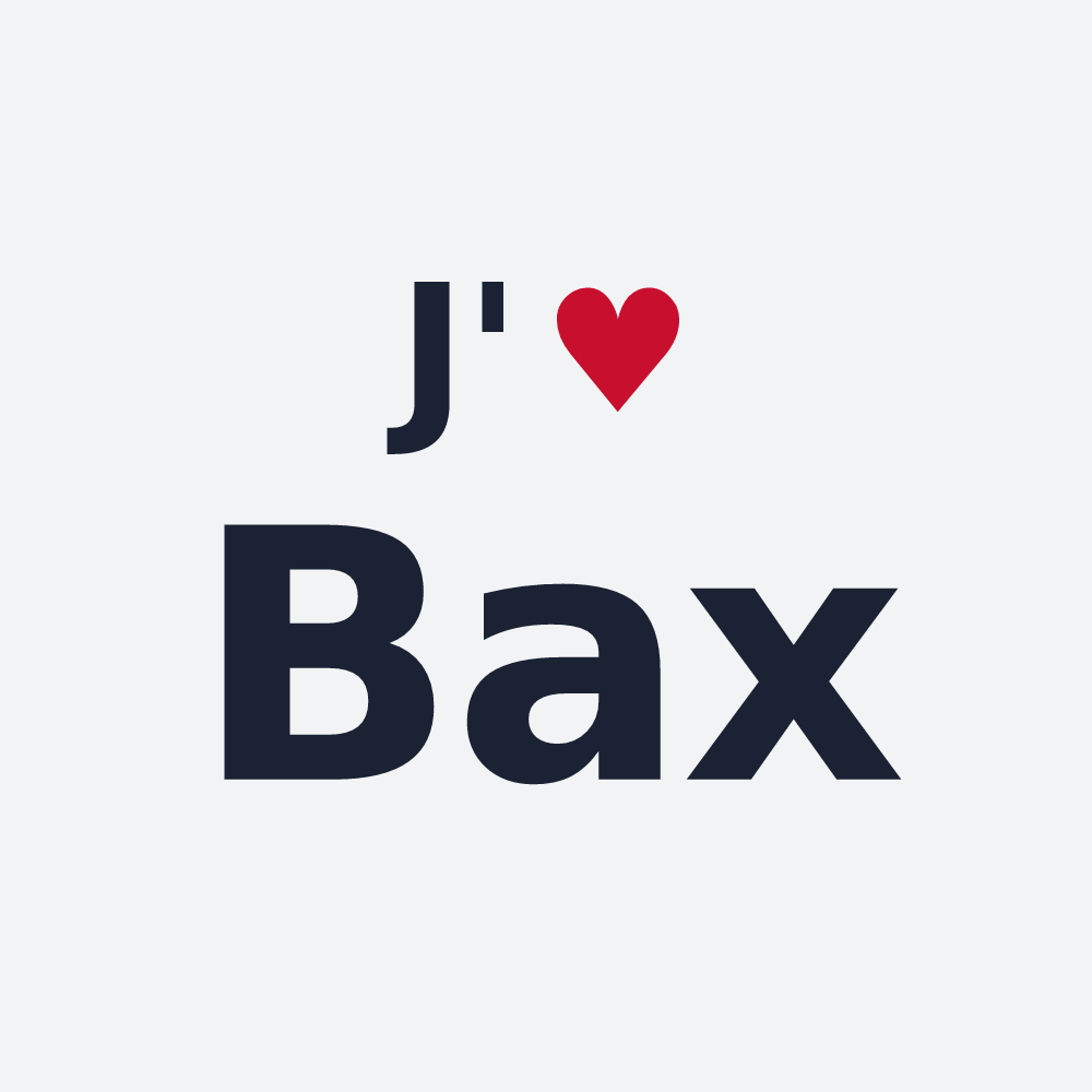 Poster personnalisé Bax — design J'aime Bax