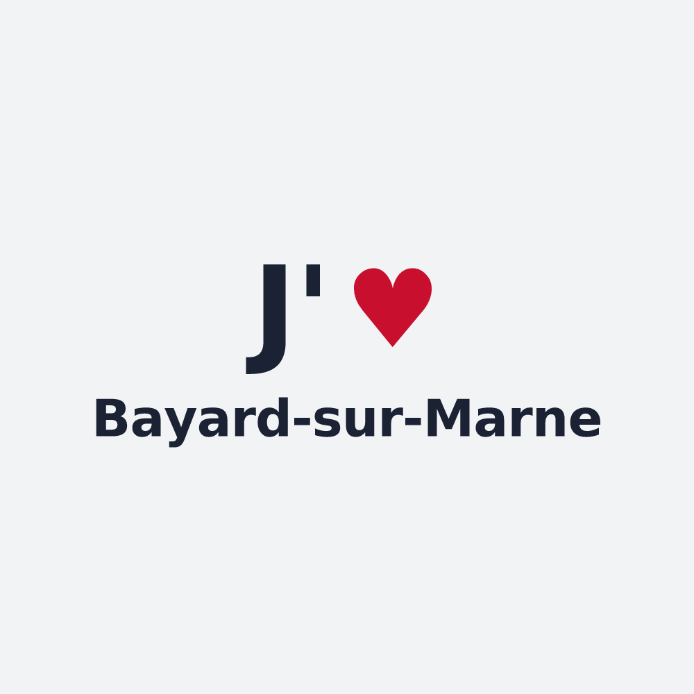 Poster personnalisé Bayard-sur-Marne — design J'aime Bayard-sur-Marne