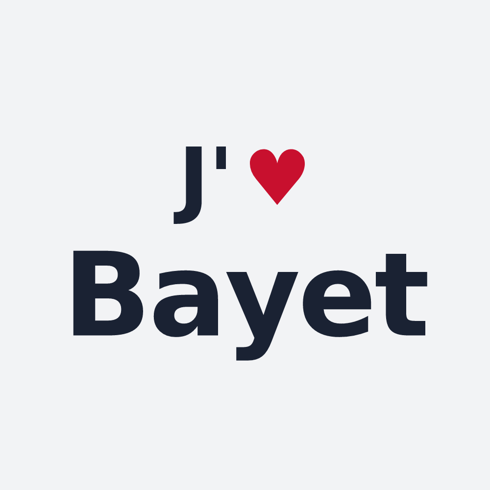 Poster personnalisé Bayet — design J'aime Bayet