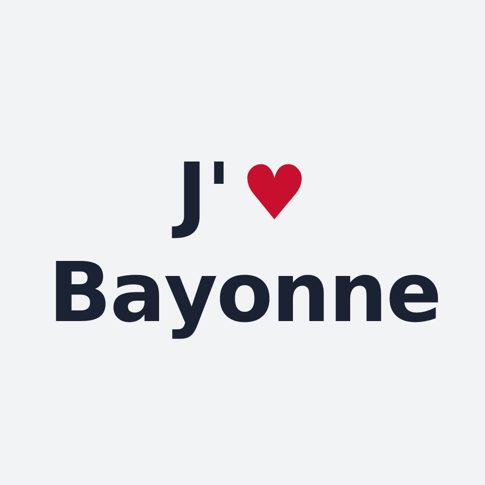 Poster personnalisé Bayonne — design J'aime Bayonne