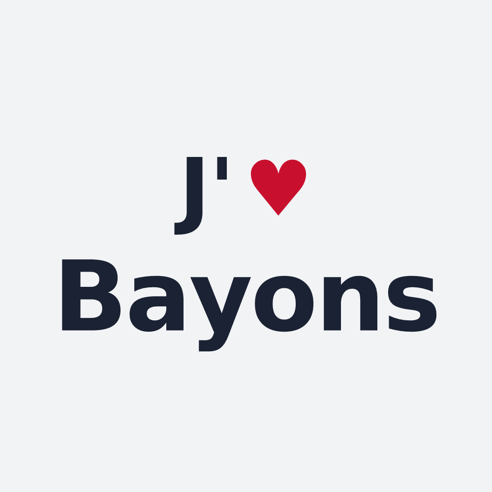 Poster personnalisé Bayons — design « J'aime Bayons » imprimé sur le poster